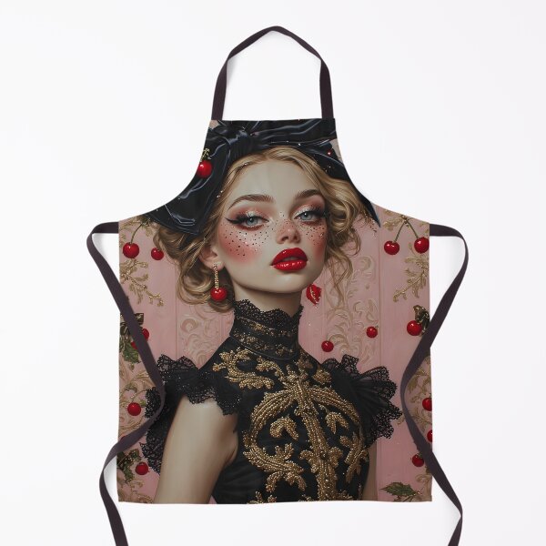 Artikelvorschau, Cherry Rococo Nutcracker Girl Portrait – Disco Ball Eyes entworfen und verkauft von SidekickMatt.