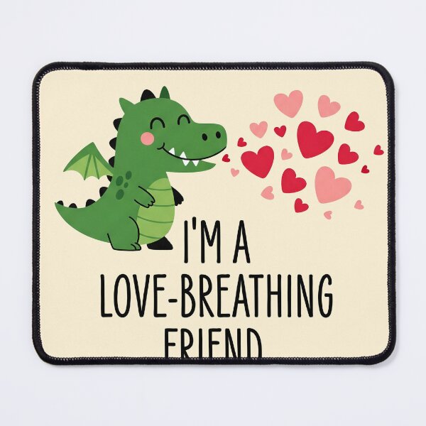 Item preview, Cute Dragon “I’m a Love-Breathing Friend” – Kawaii Dragon Spreading Hearts designed and sold by Imaginationbeyond.