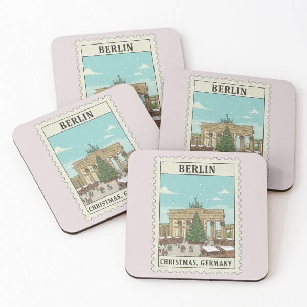 Item preview, Vintage Berlin Germany Brandenburg Gate Christmas Stamp designed and sold by allaboutstamps.