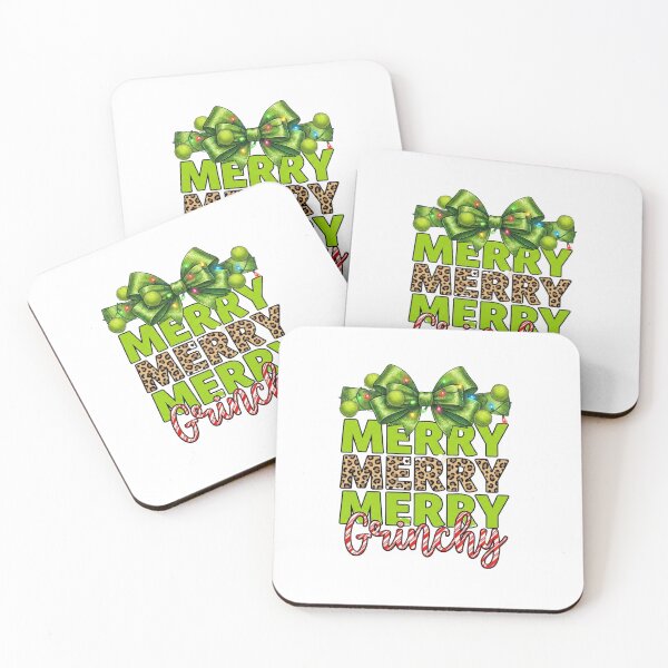 Item preview, Merry Merry Merry Grinchy – Funny Green Bow Christmas Quote designed and sold by MiszungART.