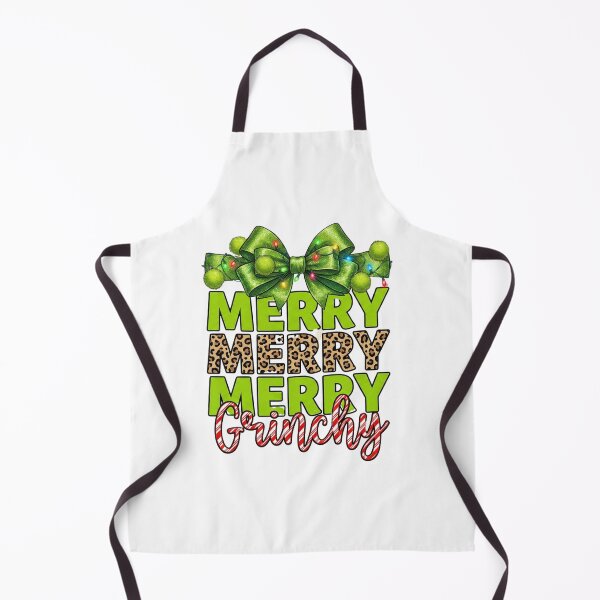 Item preview, Merry Merry Merry Grinchy – Funny Green Bow Christmas Quote designed and sold by MiszungART.