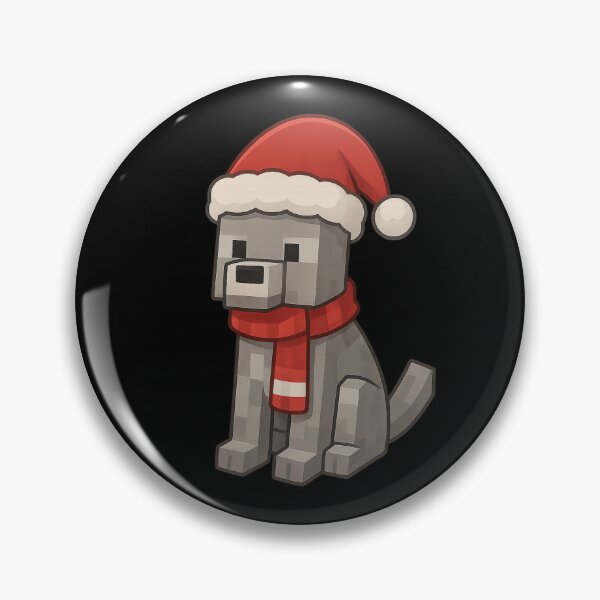 Item preview, Wolf Santa Claus, Minecraft Style! Blocky, Jolly & Ready for Christmas designed and sold by DibujandoPorfa.