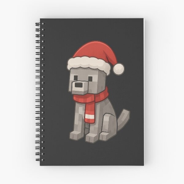 Item preview, Wolf Santa Claus, Minecraft Style! Blocky, Jolly & Ready for Christmas designed and sold by DibujandoPorfa.