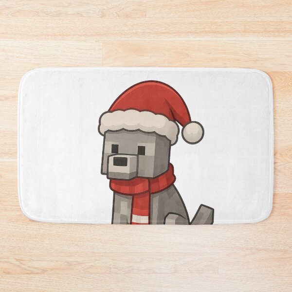 Item preview, Wolf Santa Claus, Minecraft Style! Blocky, Jolly & Ready for Christmas designed and sold by DibujandoPorfa.