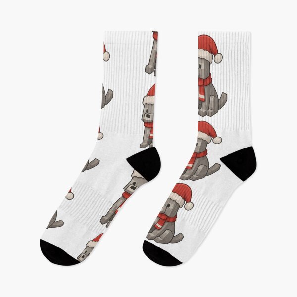Item preview, Wolf Santa Claus, Minecraft Style! Blocky, Jolly & Ready for Christmas designed and sold by DibujandoPorfa.