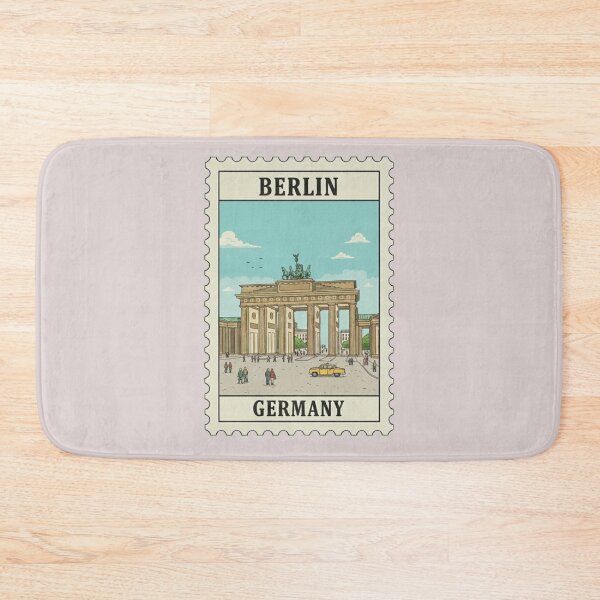 Item preview, Vintage Berlin Germany Brandenburg Gate Travel Stamp designed and sold by allaboutstamps.