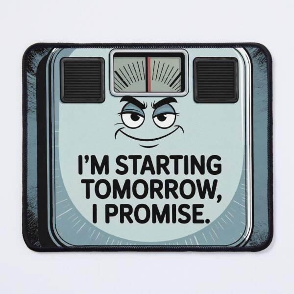 Item preview, I'm Starting Tomorrow, I Promise - Funny Diet Motivation Scale designed and sold by ViviByPaula.