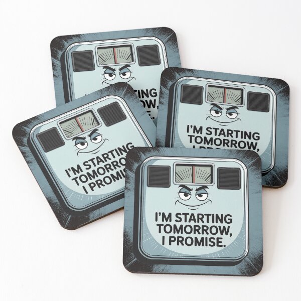 Item preview, I'm Starting Tomorrow, I Promise - Funny Diet Motivation Scale designed and sold by ViviByPaula.