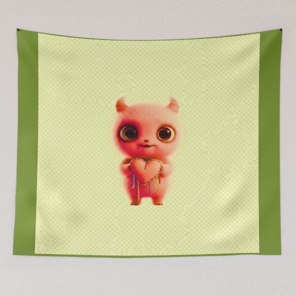 Item preview, Cute Pastel Demon Holding a Heart” designed and sold by Wpstrade.