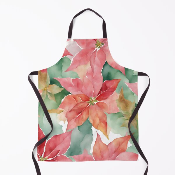 Item preview, Poisettia, Poinsettia Watercolor Florals Pattern Green Pink Star of Bethlehem,Christmas Romantic Elegant Pattern designed and sold by KolorellaS.