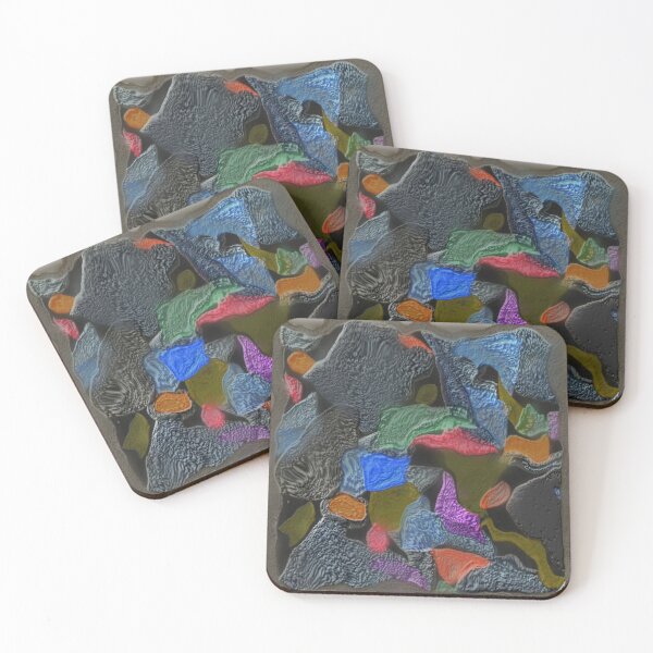 Item preview, abstract 5 dark gouache colorful geometric design designed and sold by SmashingDeals.