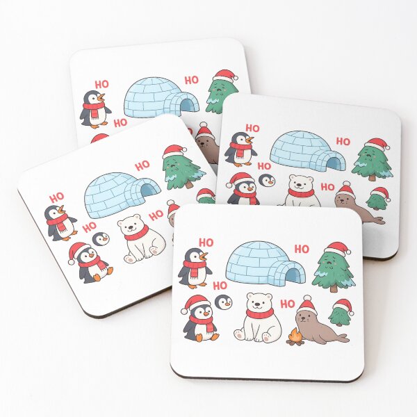 Item preview, Cute Funny Christmas Penguins & Arctic Animals Around an Igloo – Holiday T-Shirt Design designed and sold by MeixGraphics.