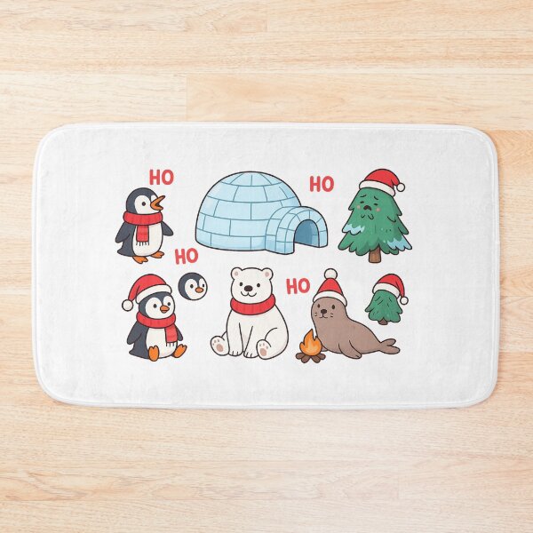 Item preview, Cute Funny Christmas Penguins & Arctic Animals Around an Igloo – Holiday T-Shirt Design designed and sold by MeixGraphics.