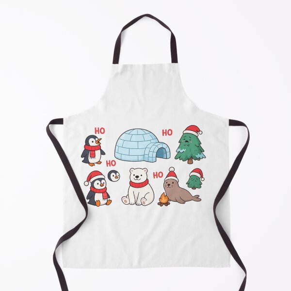 Item preview, Cute Funny Christmas Penguins & Arctic Animals Around an Igloo – Holiday T-Shirt Design designed and sold by MeixGraphics.