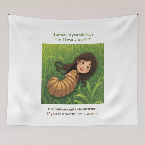 Item preview, Love Me Worm designed and sold by AuraCraftMarket.