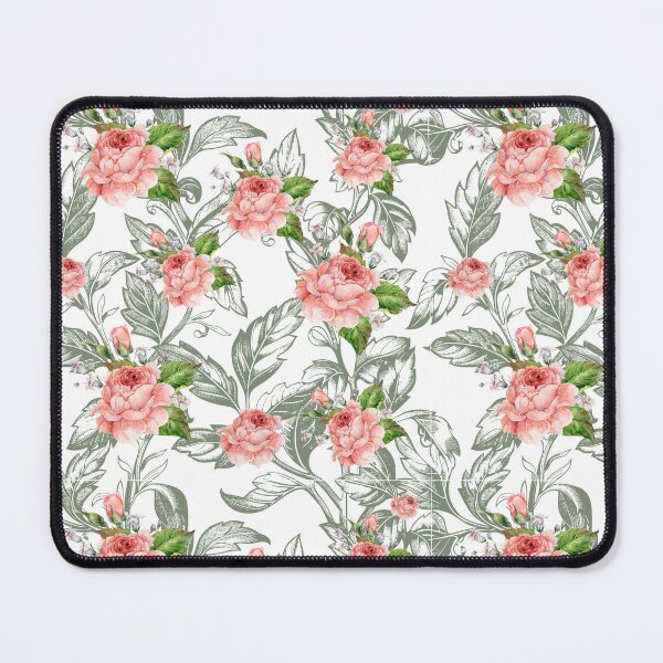 Item preview, Elegante patrón floral vintage de rosas sobre fondo negro designed and sold by Custom Gift Design .