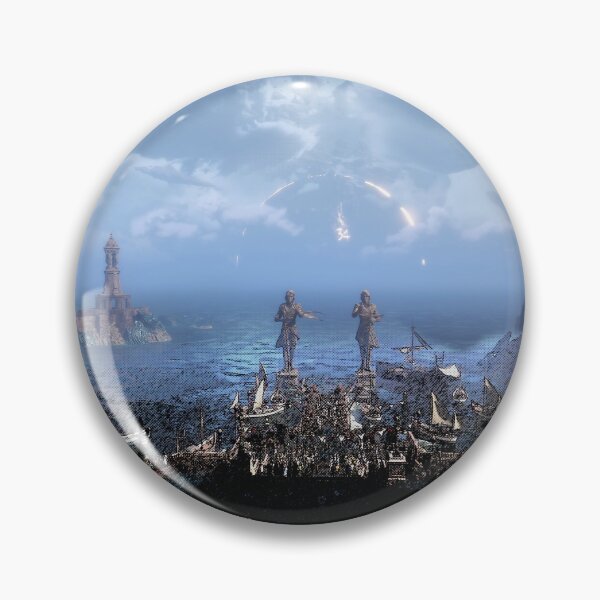 Item preview, Lumiere Town Overlooking Gommage Expedition 33 Scenic RPG Landscape T-Shirt designed and sold by Senpaiwaves.