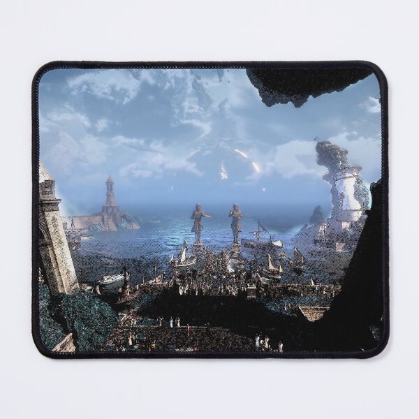 Item preview, Lumiere Town Overlooking Gommage Expedition 33 Scenic RPG Landscape T-Shirt designed and sold by Senpaiwaves.