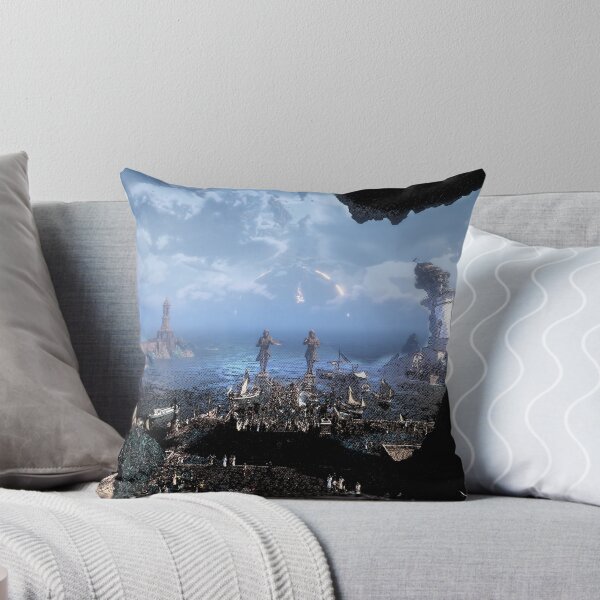 Item preview, Lumiere Town Overlooking Gommage Expedition 33 Scenic RPG Landscape T-Shirt designed and sold by Senpaiwaves.