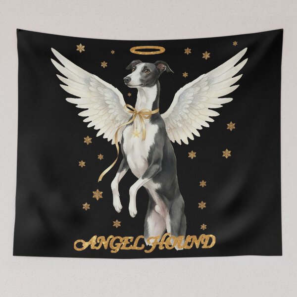 Item preview, Angel Hound Watercolor Memorial designed and sold by zoughlal.