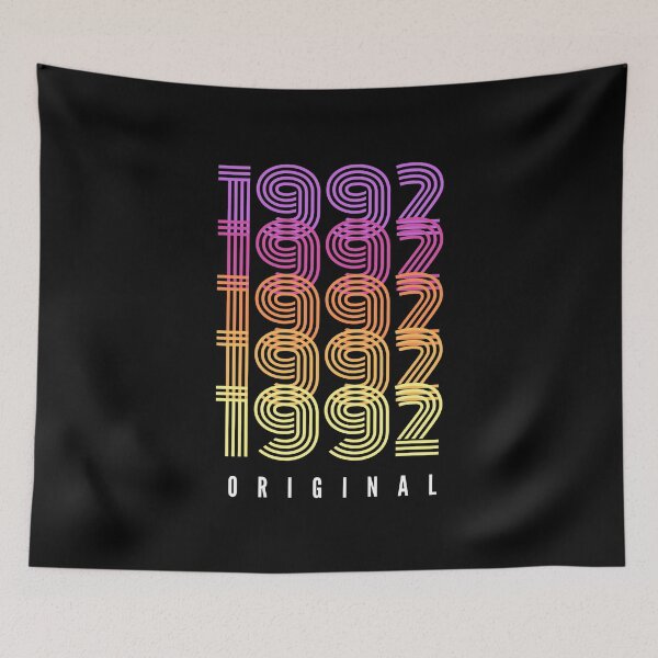 Aperçu de l'œuvre Né(e) en 1992 - Cadeau d'anniversaire 1992 - Original 1992 créée et vendue par DesignByLeo.
