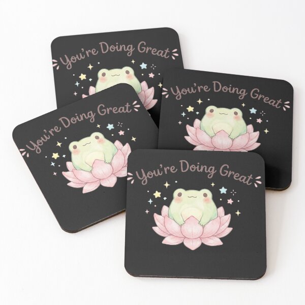 Item preview, Cute Kawaii Frog – You're Doing Great Motivational Tee designed and sold by CuteOasis.