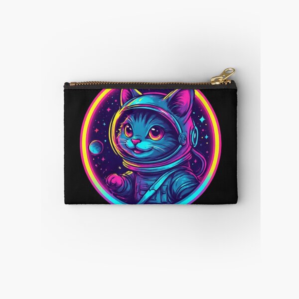 Item preview, Retro Cosmic Astronaut Cat Logo – Vintage Space Kitty Design designed and sold by SweetRossel.