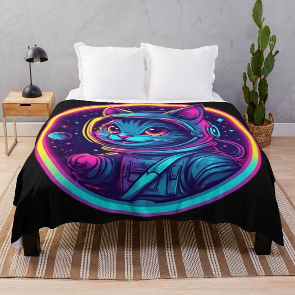 Item preview, Retro Cosmic Astronaut Cat Logo – Vintage Space Kitty Design designed and sold by SweetRossel.