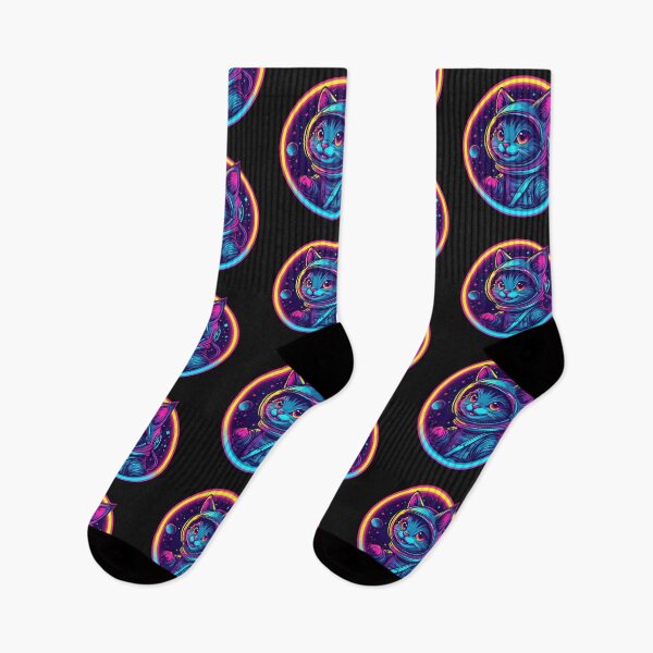 Item preview, Retro Cosmic Astronaut Cat Logo – Vintage Space Kitty Design designed and sold by SweetRossel.