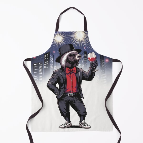 Item preview, Badger Wine Glass Celebration Anniversary New Year Birthday Party designed and sold by JediKittenWars.