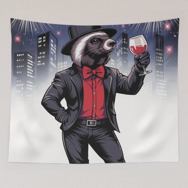 Item preview, Badger Wine Glass Celebration Anniversary New Year Birthday Party designed and sold by JediKittenWars.