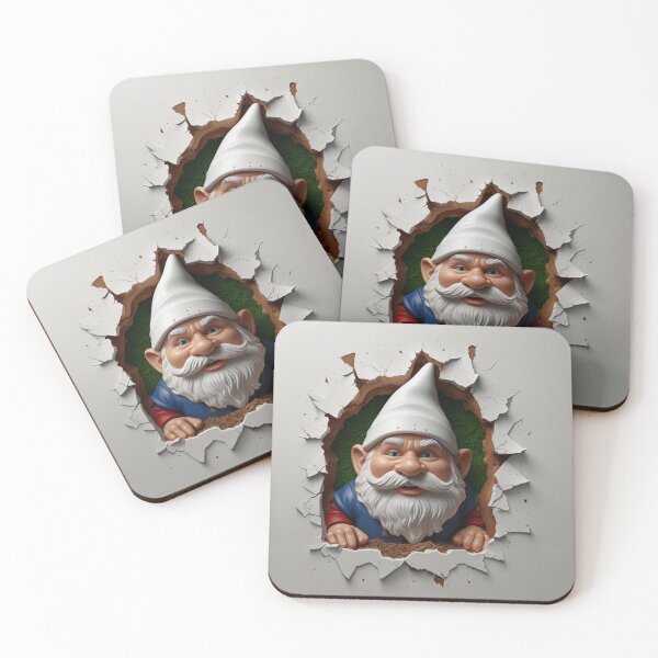 Item preview, Playful Christmas Gnome Breaking Through Wall – Funny Holiday Sticker designed and sold by Simple Nature Studio.