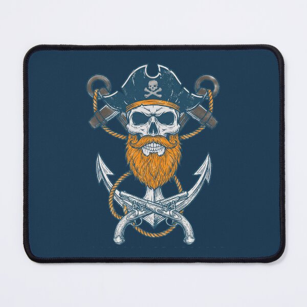 Item preview, Bearded Pirate Skull & Anchor - Nautical Vintage Art designed and sold by AwesomeBeyondLimits.