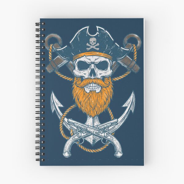 Item preview, Bearded Pirate Skull & Anchor - Nautical Vintage Art designed and sold by AwesomeBeyondLimits.
