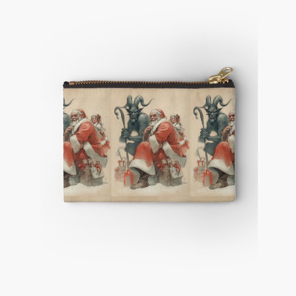 Item preview, Vintage Santa and Krampus Card designed and sold by MendaciousMina.