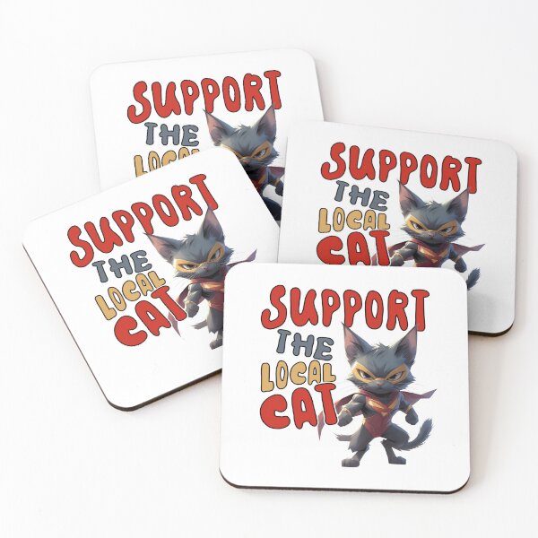 Item preview, Support The Local Cat | Superhero Cat T-Shirt designed and sold by Mr Lee.