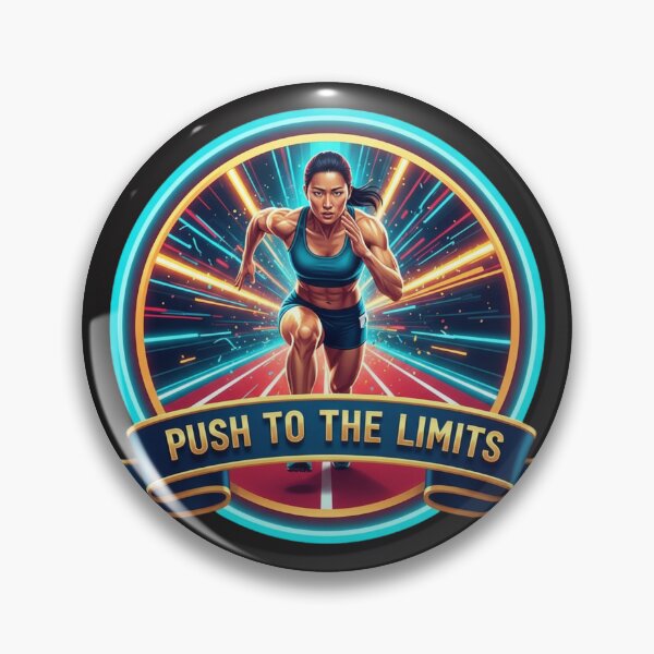 Item preview, Push to the Limits Track Runner Logo T-Shirt Design | Dynamic Speed Pop Art designed and sold by BoldBloomArt.
