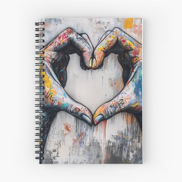 Item preview, Graffiti Heart Hands Street Art Design designed and sold by Kruti Collection.