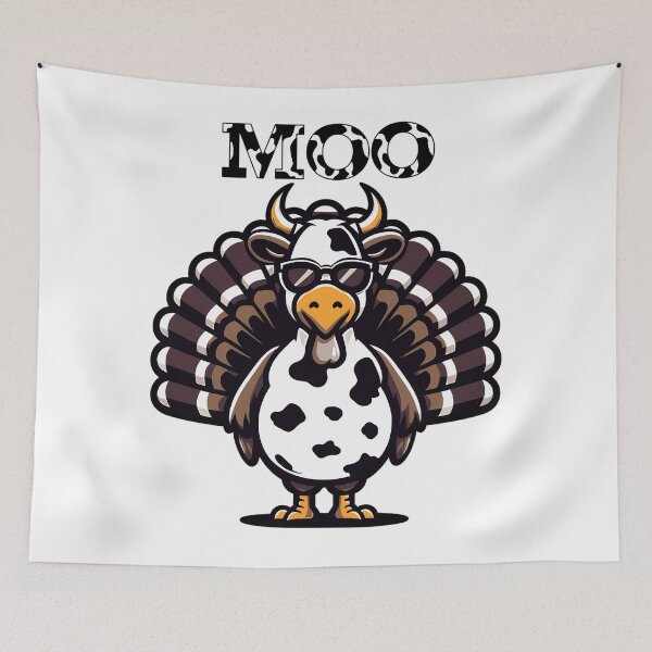 Item preview, Turkey Moo Thanksgiving Cow 90s Funny Holiday Festive Day designed and sold by rebeccathanuos.