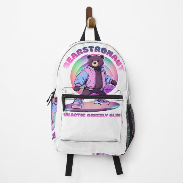 Item preview, Bearstronaut – Retro Pastel Space Bear on Hoverboard designed and sold by drawlinershop.