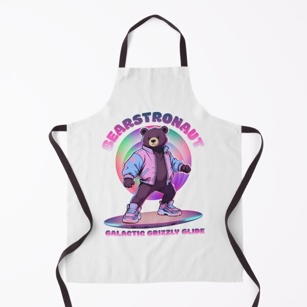 Item preview, Bearstronaut – Retro Pastel Space Bear on Hoverboard designed and sold by drawlinershop.