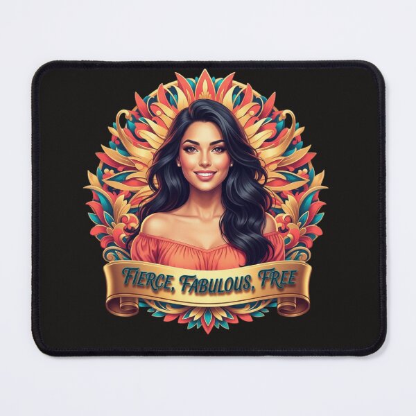 Item preview, "Fierce Fabulous Free" Elegant Empowerment T-Shirt | Bold Latina Pop Art designed and sold by BoldBloomArt.