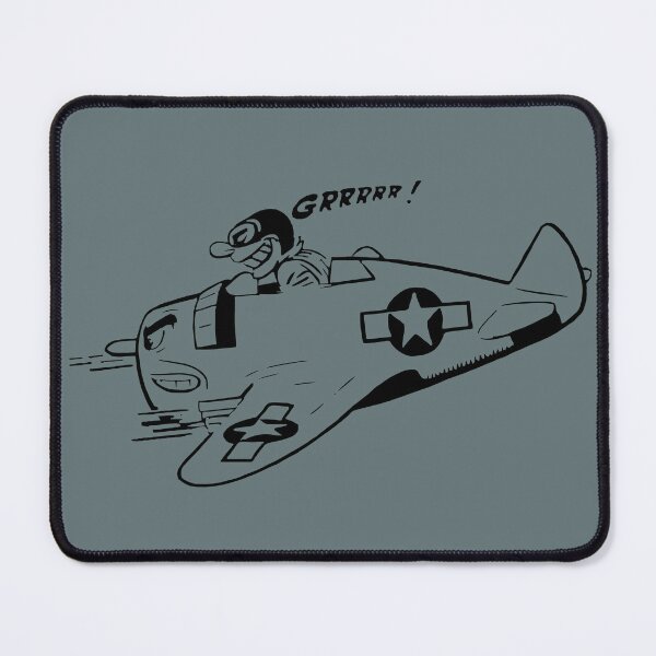 Item preview, WWII era P-47 Thunderbolt Cartoon (Black) designed and sold by warbirdwear.