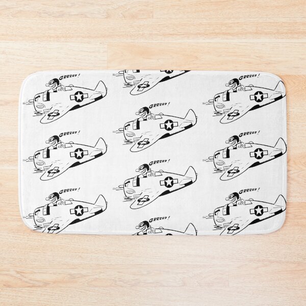 Item preview, WWII era P-47 Thunderbolt Cartoon (Black) designed and sold by warbirdwear.