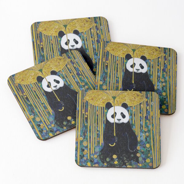 Item preview, Panda with a Yellow Umbrella designed and sold by lautir.