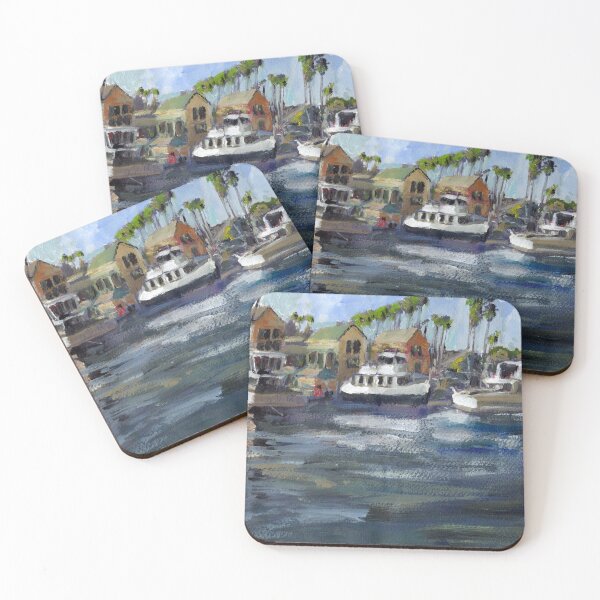 Artikelvorschau, Bait Dock Marina Del Rey 6:00 Heute Morgen entworfen und verkauft von Randy Sprout Fine Art.