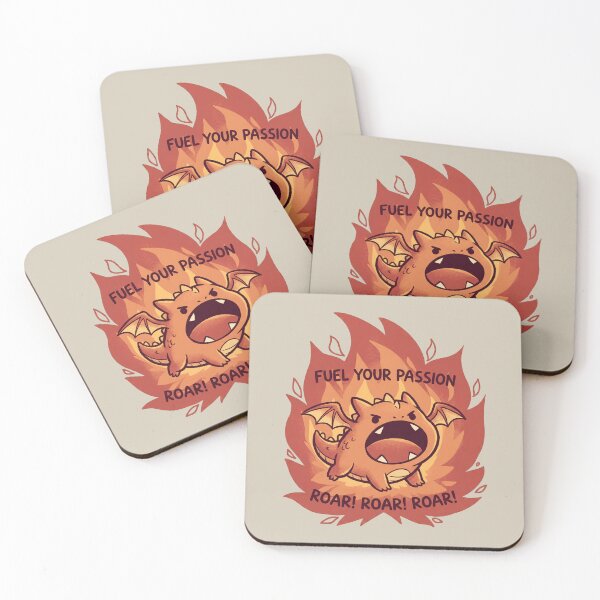 Item preview, Fuel Your Passion Roar! Cute Baby Dragon Motivation designed and sold by AwesomeBeyondLimits.