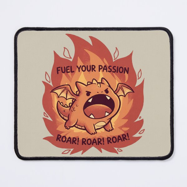 Item preview, Fuel Your Passion Roar! Cute Baby Dragon Motivation designed and sold by AwesomeBeyondLimits.