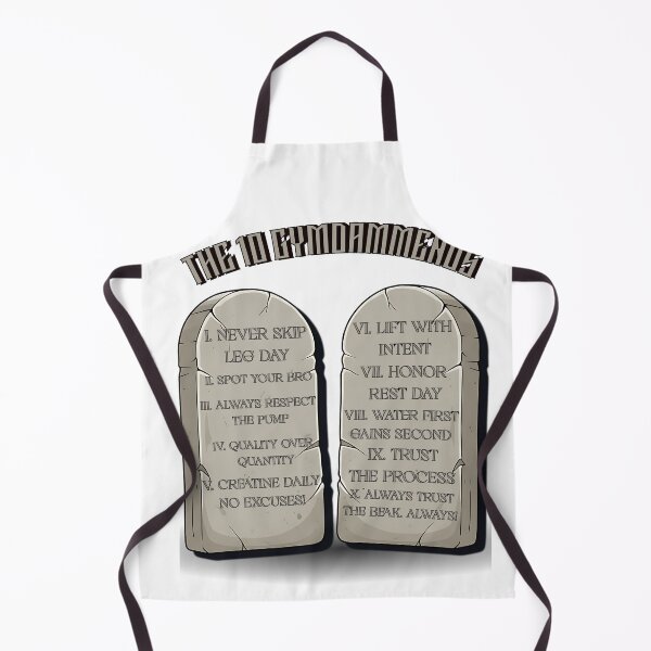 Item preview, The 10 Gymdamnments Funny Gym Bible Stone Tablet Fitness Rules designed and sold by BeakBros.