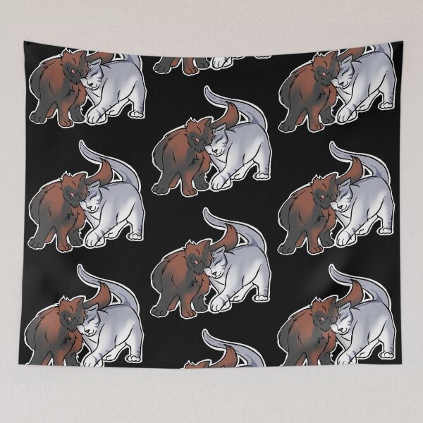 Item preview, Kitty Love - Burnt Ember & Blue Stripe designed and sold by AstralRavens.